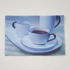 Mantel individual foto taza azul