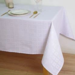 Mantel satén jacquard cuadro hostelería
