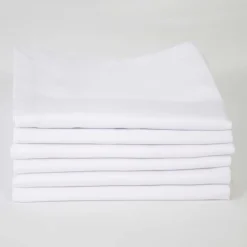 Pack 6 manteles satén blanco hostelería