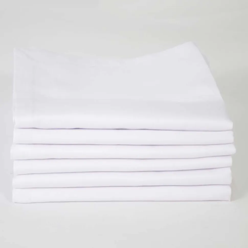 Pack 6 manteles satén blanco hostelería