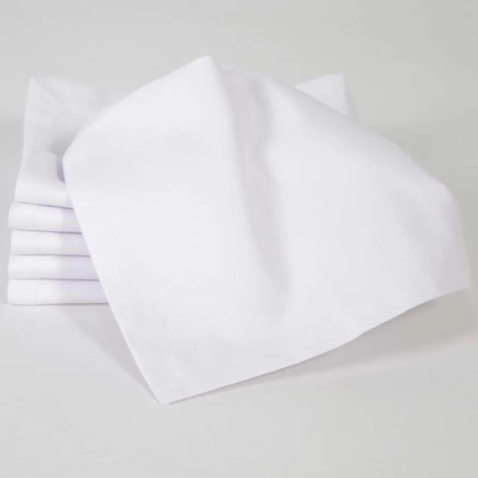 Pack 6 manteles satén blanco hostelería