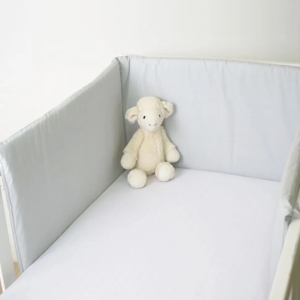 Protector cuna liso gris