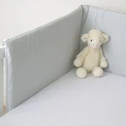 Protector cuna liso gris