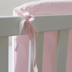 Protector cuna liso rosa