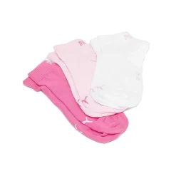 Puma quarter plain bco/rosa 3 pares