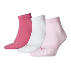 Puma quarter plain bco/rosa 3 pares