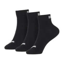 Puma quarter plain negro 3 pares