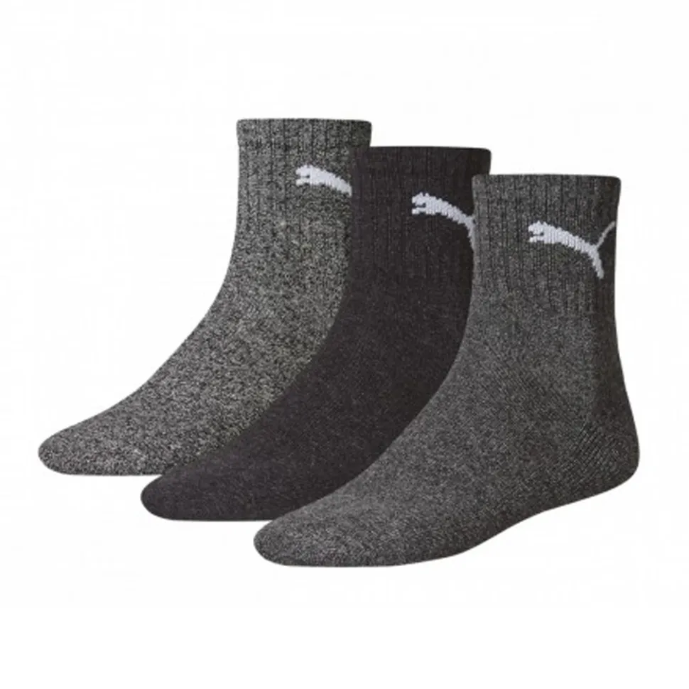 Puma short crew gris 3 pares