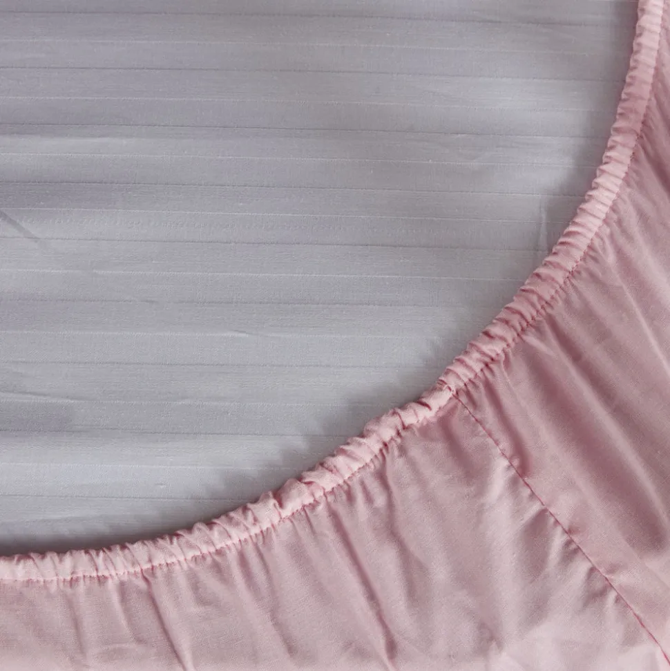 Sabana bajera cuna algodón rosa