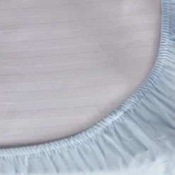 Sabana bajera cuna franela algodón azul