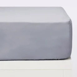 Sabanas bajeras algodón percal 200 hilos gris