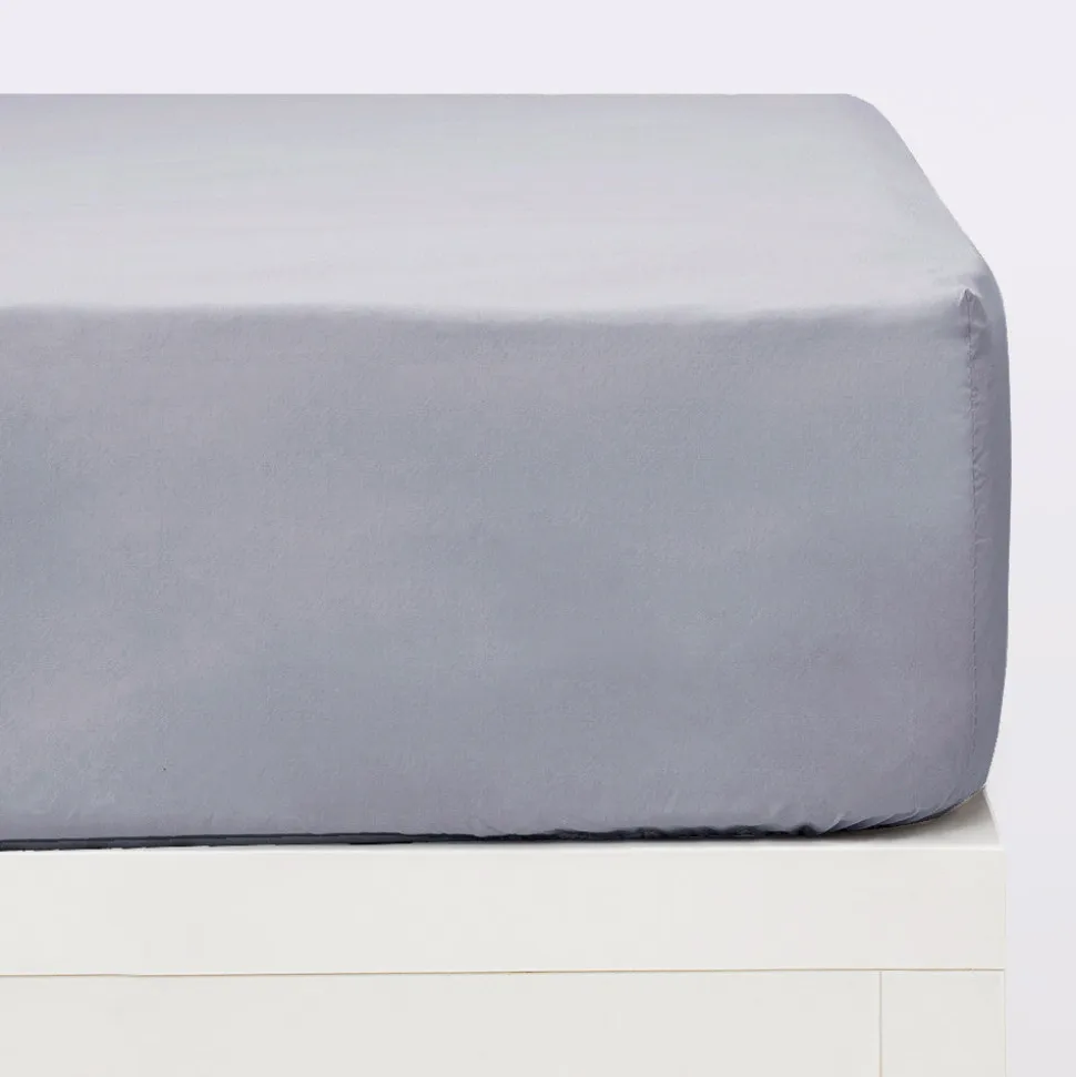 Sabanas bajeras algodón percal 200 hilos gris
