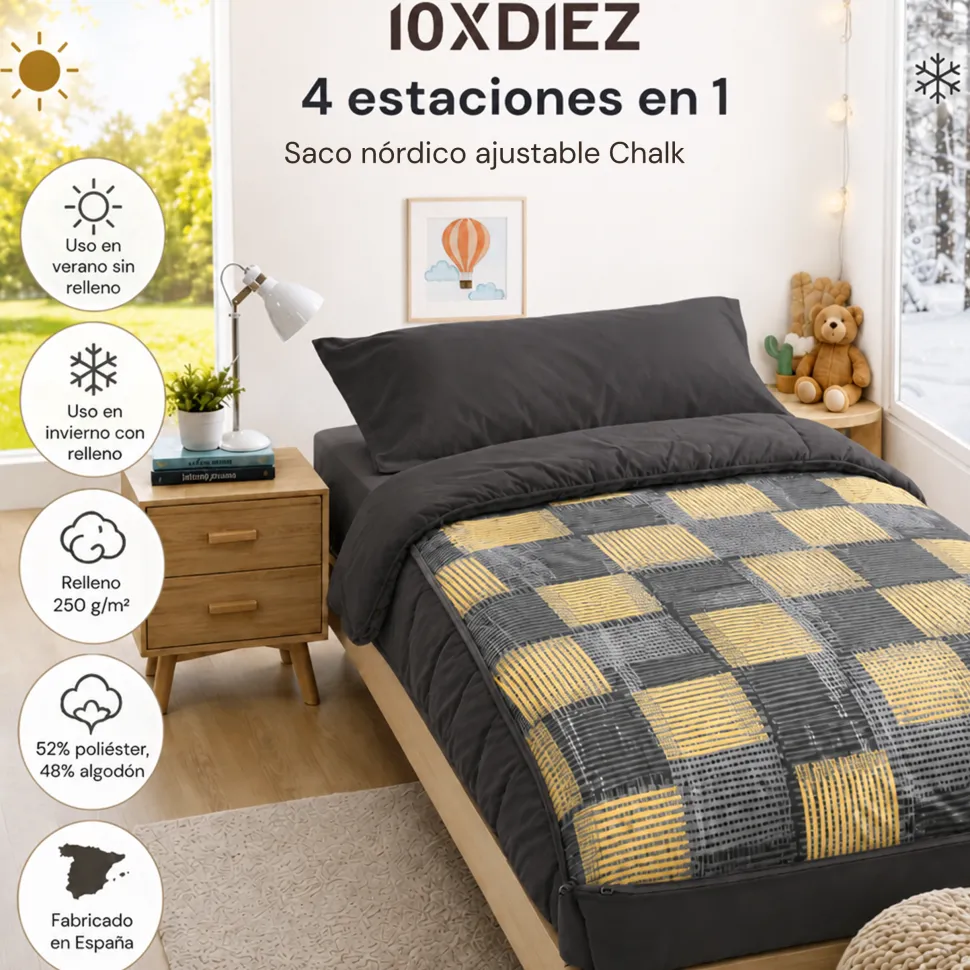 Saco nórdico ajustable chalk