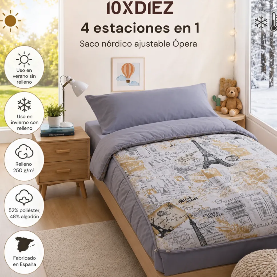 Saco nórdico ajustable ópera