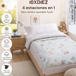 Saco nórdico ajustable tucán