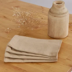 Servilletas cotton beige pack 4 unidades