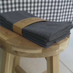 Servilletas cotton carbón pack 4 unidades