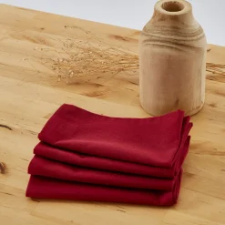 Servilletas cotton granate pack 4 unidades