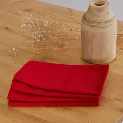 Servilletas cotton rojo pack 4 unidades