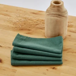 Servilletas cotton verde pack 4 unidades