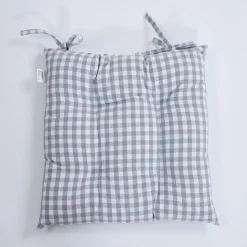 Tapeta silla cotton cuadro vichy gris