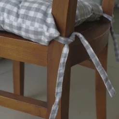 Tapeta silla cotton cuadro vichy gris
