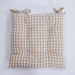 Tapeta silla cotton cuadro vichy beige