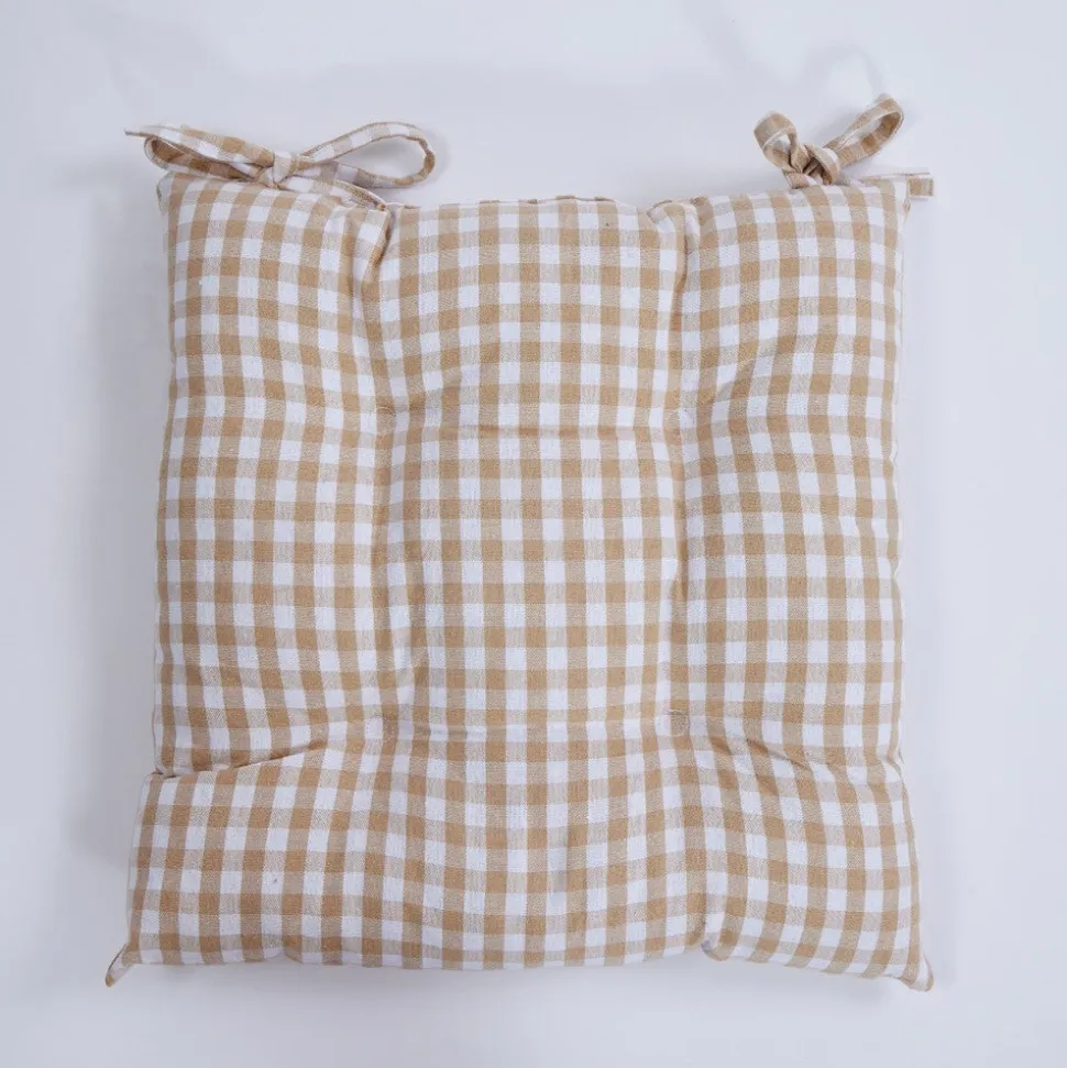 Tapeta silla cotton cuadro vichy beige
