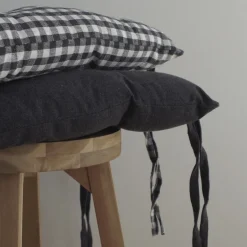 Tapeta silla cotton cuadro vichy carbón