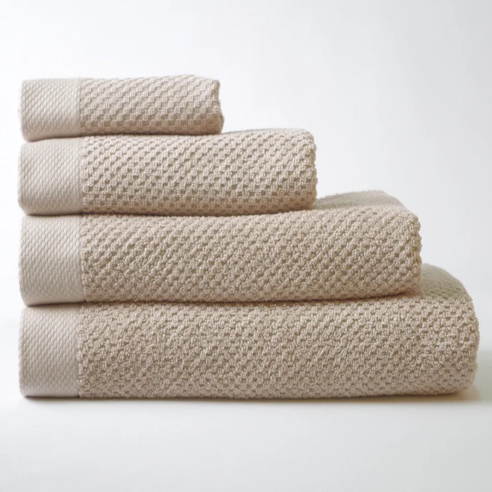Toalla algodón 2 cabos bee wafle beige