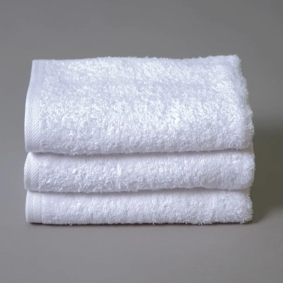 Toalla algodón cardado 400gr/m² 50x100cm blanco - Pack 3 unidades