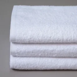 Toalla algodón cardado 400gr/m² 70x140cm blanco - Pack 3 unidades