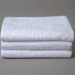 Toalla algodón cardado 400gr/m² 70x140cm blanco - Pack 3 unidades