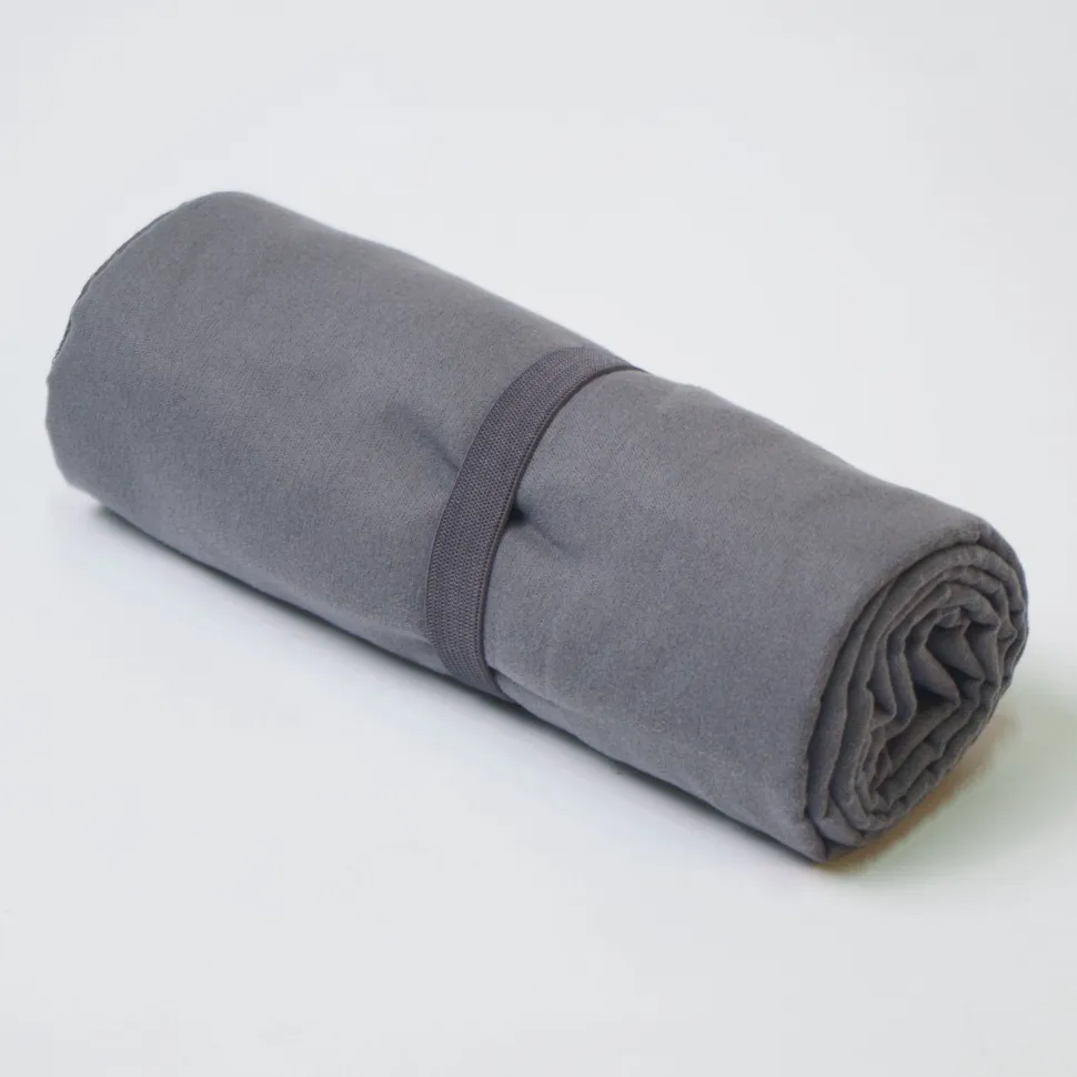 Toalla microfibra gris plomo